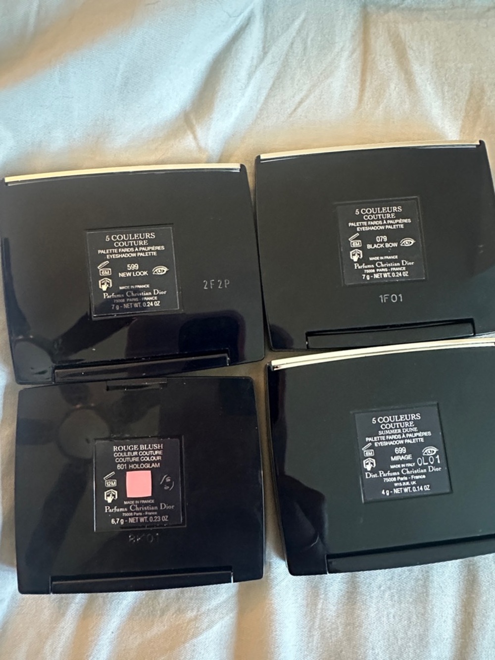 Dior Eyeshadow & Blush Palette Set in Black and Pink Labels